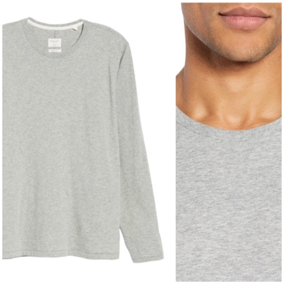 Rag & Bone Classic Long Sleeve Tee Heather Grey - Picture 8 of 16